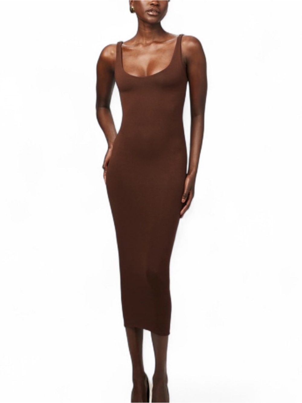 NWT Naked Wardrobe Chocolate Hourglass Sculpt Dress